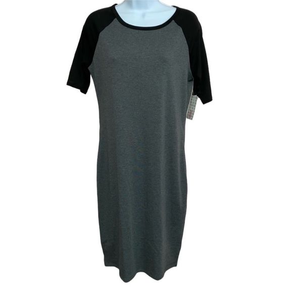Lularoe NWT Julia dress gray & black size medium - Picture 2 of 5